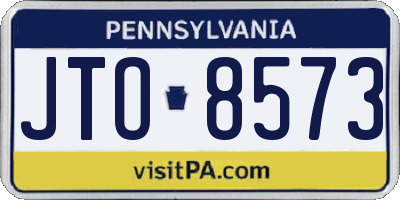 PA license plate JTO8573