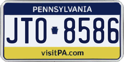 PA license plate JTO8586