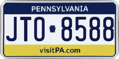 PA license plate JTO8588