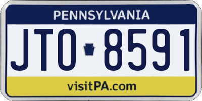 PA license plate JTO8591