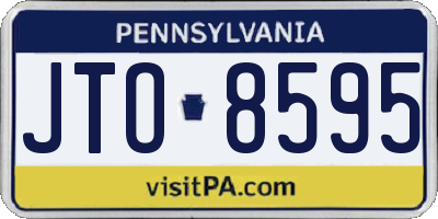 PA license plate JTO8595