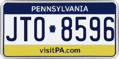 PA license plate JTO8596