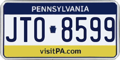 PA license plate JTO8599