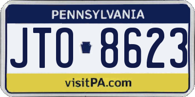 PA license plate JTO8623