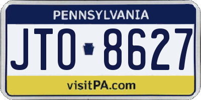 PA license plate JTO8627