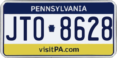 PA license plate JTO8628