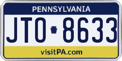 PA license plate JTO8633