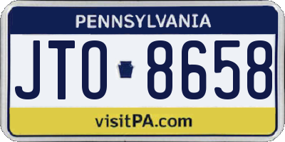 PA license plate JTO8658