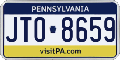 PA license plate JTO8659