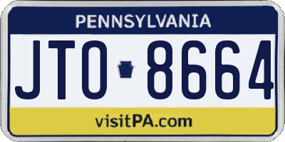 PA license plate JTO8664