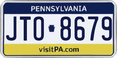 PA license plate JTO8679
