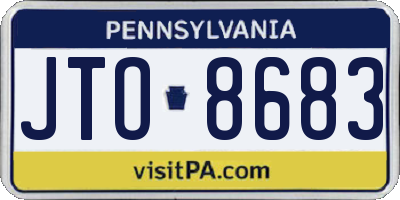 PA license plate JTO8683