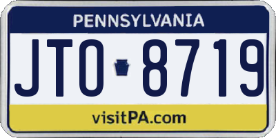 PA license plate JTO8719