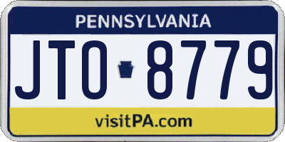 PA license plate JTO8779