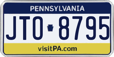 PA license plate JTO8795