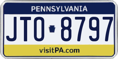 PA license plate JTO8797