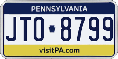PA license plate JTO8799