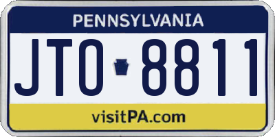 PA license plate JTO8811