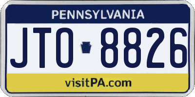 PA license plate JTO8826