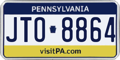 PA license plate JTO8864