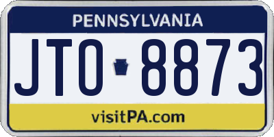 PA license plate JTO8873
