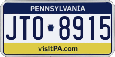 PA license plate JTO8915