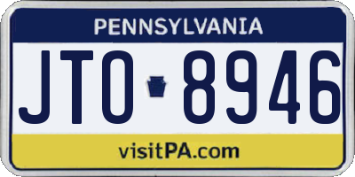 PA license plate JTO8946