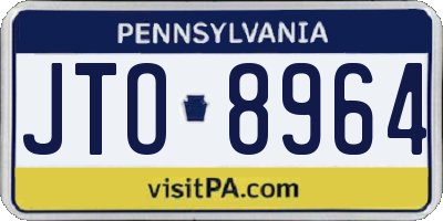 PA license plate JTO8964