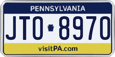 PA license plate JTO8970