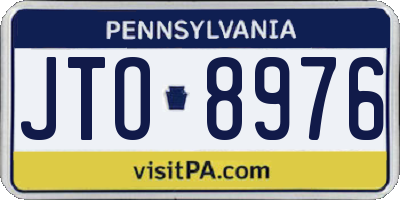 PA license plate JTO8976