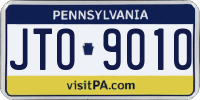 PA license plate JTO9010