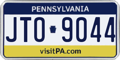PA license plate JTO9044