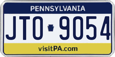 PA license plate JTO9054