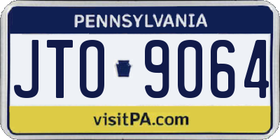 PA license plate JTO9064