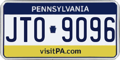 PA license plate JTO9096