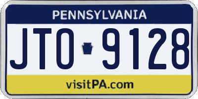 PA license plate JTO9128