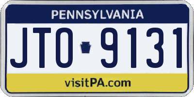 PA license plate JTO9131