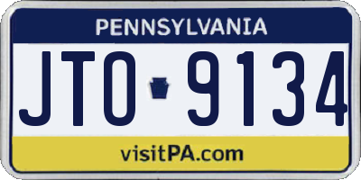 PA license plate JTO9134