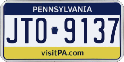 PA license plate JTO9137