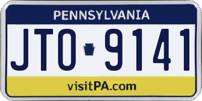 PA license plate JTO9141