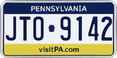 PA license plate JTO9142