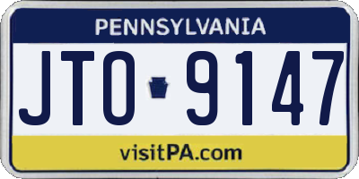 PA license plate JTO9147