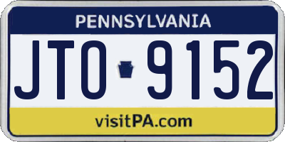 PA license plate JTO9152