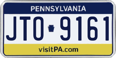 PA license plate JTO9161
