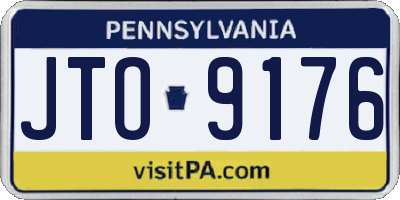 PA license plate JTO9176