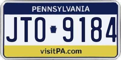 PA license plate JTO9184