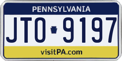 PA license plate JTO9197