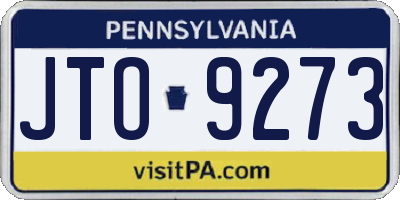 PA license plate JTO9273