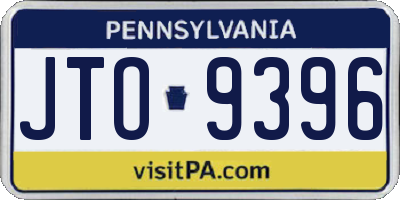 PA license plate JTO9396