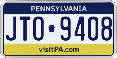 PA license plate JTO9408